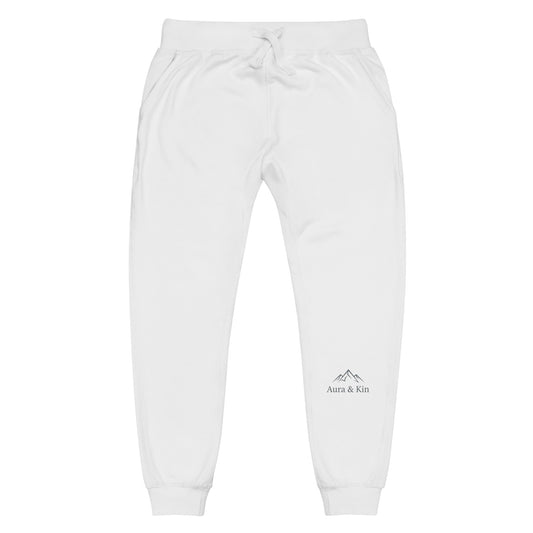 Restoration Fleece Joggers – white front